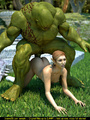 Huge green orc pounding hard brunette - Picture 3