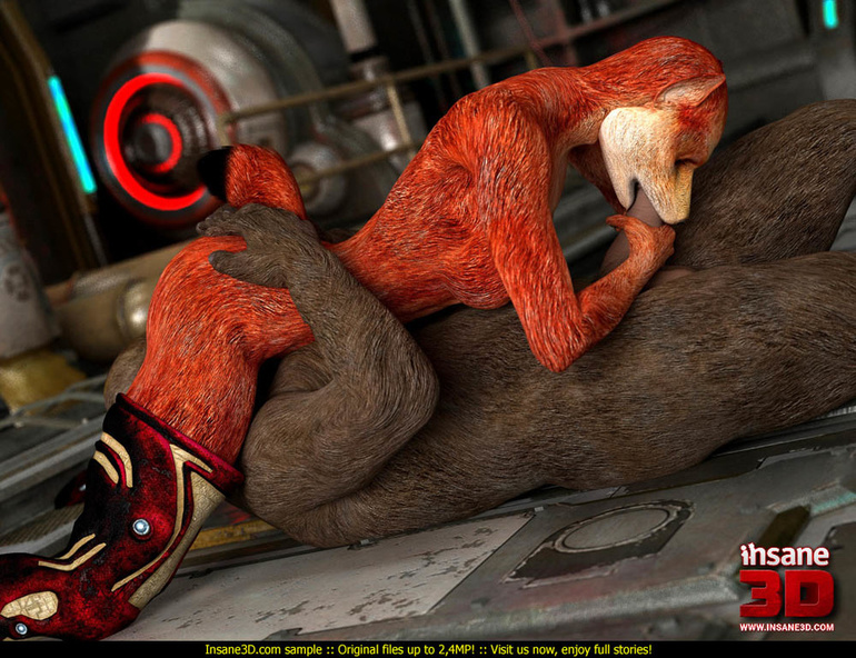 Furry red creature with short tail and hairy - Cartoon Sex - Picture 4