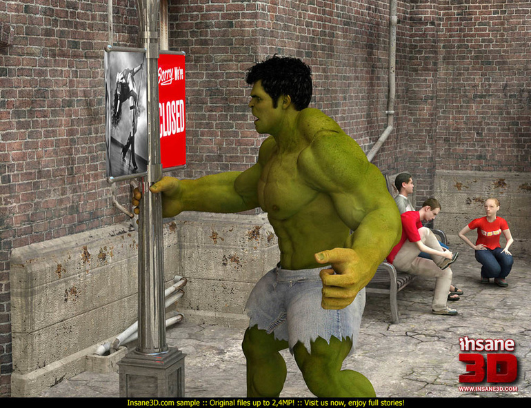 Angry Hulk cools off when blonde superhero - Cartoon Sex - Picture 1