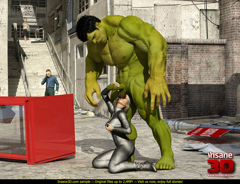Angry Hulk cools off when blonde superhero - Cartoon Sex - Picture 3