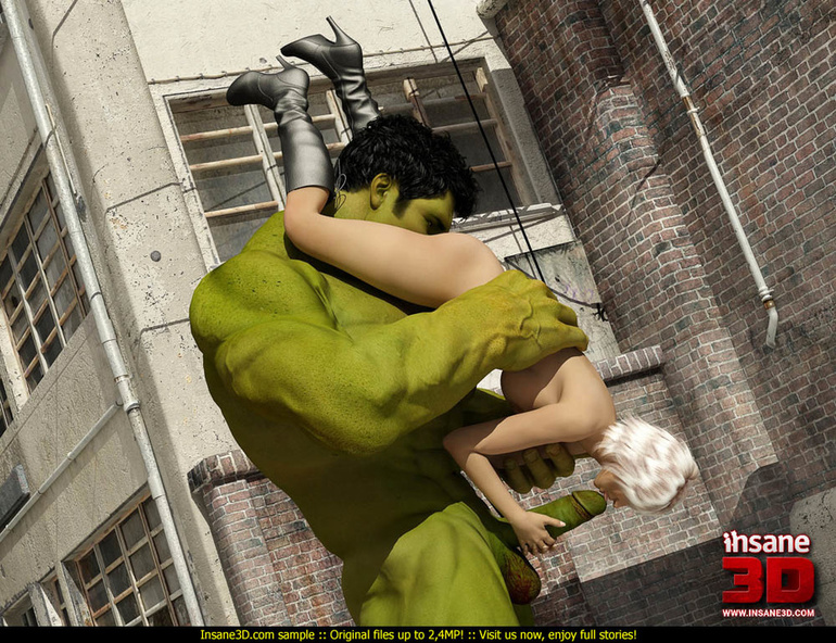 Angry Hulk cools off when blonde superhero - Cartoon Sex - Picture 4