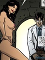 Nerdy doctor is ready to free a brunette - Picture 2