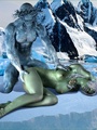 Green lady riding iceman's big dong with - Picture 1