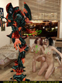 Horny alien bangs two sluts and sprays - Picture 4