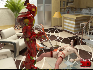 Red robot fucks a short haired bitch and she - Cartoon Sex - Picture 2