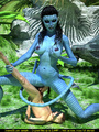 Female blue beast gets her tight pussy - Picture 2