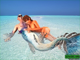 Sexy swiming gal gets a big dick in the water - Cartoon Sex - Picture 3