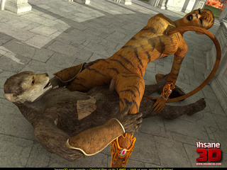 Tiger slut rides a big wolf's dick with so - Cartoon Sex - Picture 3