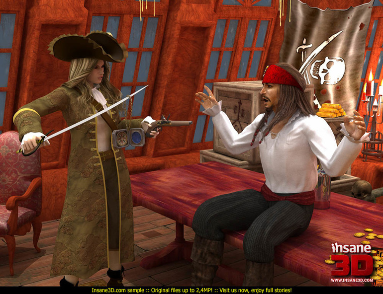 Blonde whore gets rammed by a pirate and his - Cartoon Sex - Picture 1