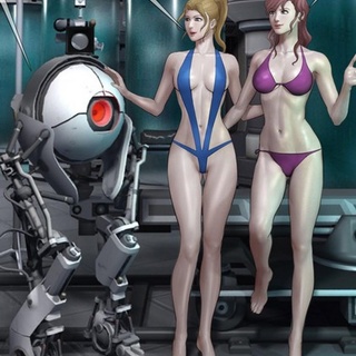 Bikini-clad space slaves flirting with - BDSM Art Collection - Pic 1