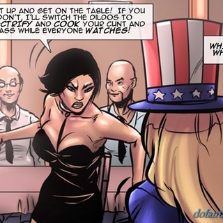 Uncle Sam get-up busty blonde - BDSM Art Collection - Pic 1