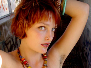 Hairy redhead Australian teen Anaya reading - XXX Dessert - Picture 5