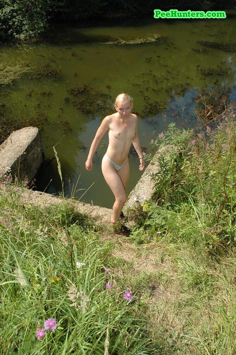 See naughty teen princess pissing into the lake - XXXonXXX - Pic 15