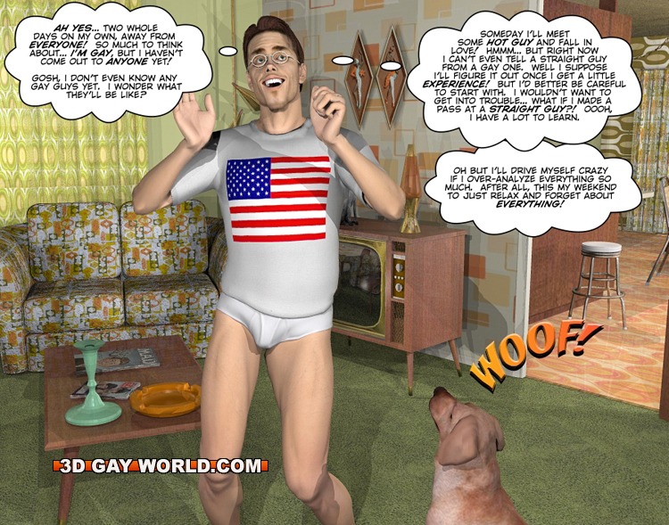 Dog Gay Cartoon Porn - Gay roommates have fun in the bathroom - Silver Cartoon - Picture 2