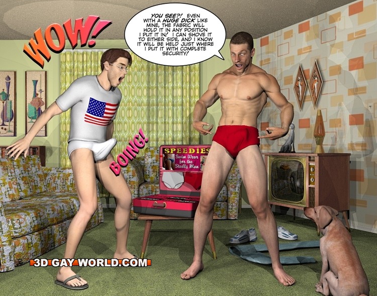 3d Porn Gay Swimsuit - Gay roommates have fun in the bathroom - Silver Cartoon - Picture 6
