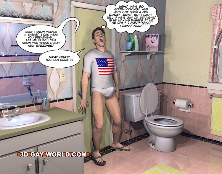 750px x 589px - Gay roommates have fun in the bathroom - Silver Cartoon - Picture 10