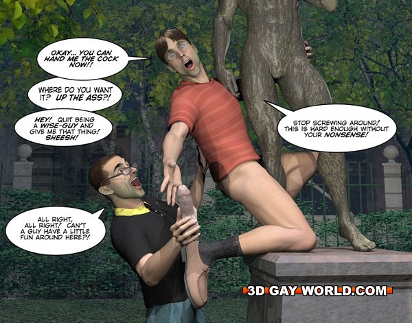 Adult cartoon of two gay dudes jerking - Silver Cartoon - Picture 11