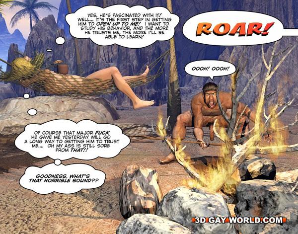 Free cartoon sex between a caveman and a modern - Picture 2