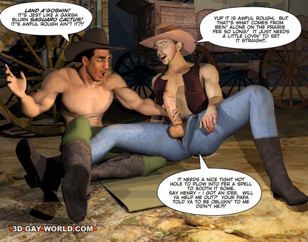 A good wild west gay ride in these gay male cartoons. - Picture 8
