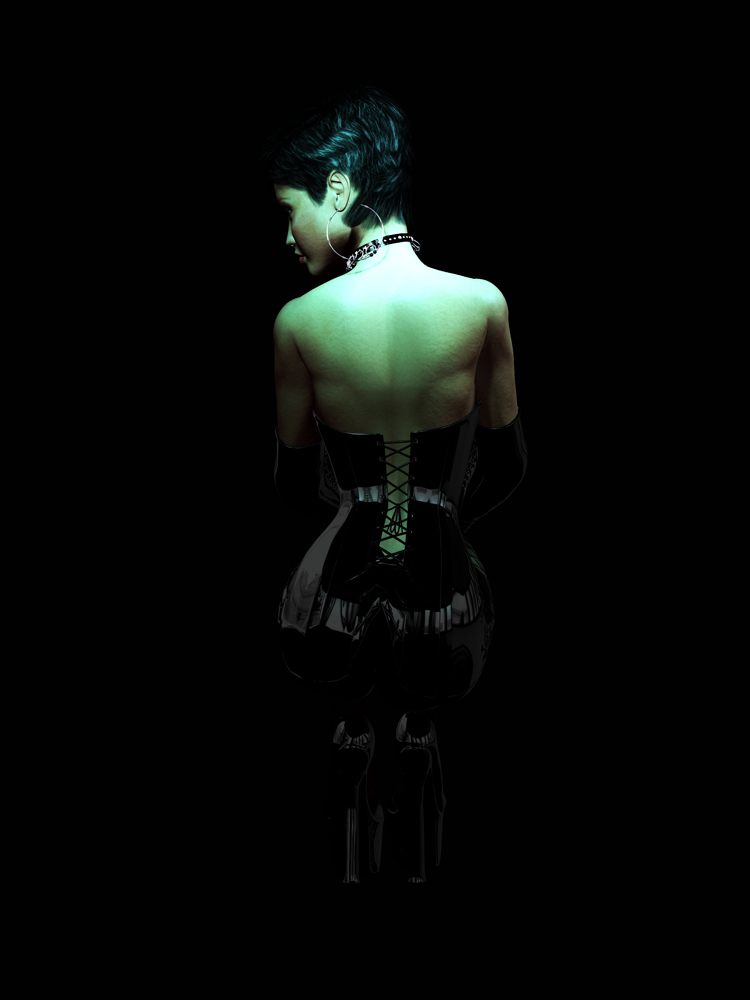 Awesome 3d pics of sex starving babes in latex outfit - Picture 8