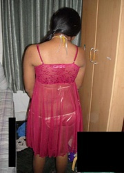 Chubby indian bimbo slowly taking off her pink peignoir and posing in undies. - XXXonXXX - Pic 2