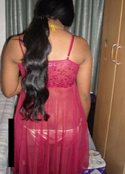 Chubby indian bimbo slowly taking off her pink peignoir and posing in undies. - XXXonXXX - Pic 3