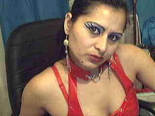 Naughty babe in leather suite playing with  - XXX Dessert - Picture 2