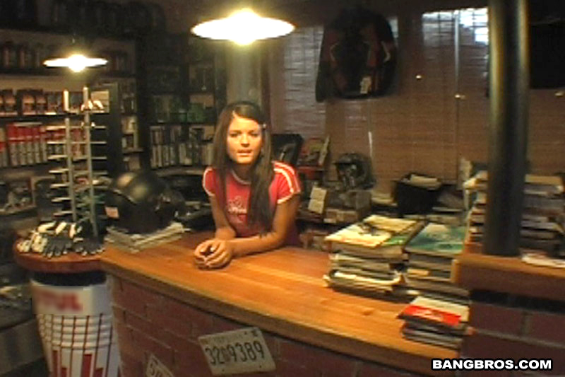 Sexy shop girl gets facialized after deep a - XXX Dessert - Picture 1