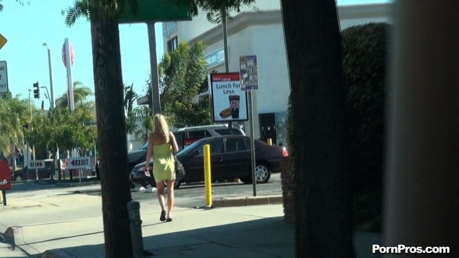 While putting money on her bank account through special automat, someone picked up her dress in a violent nude in public manner! - XXXonXXX - Pic 4