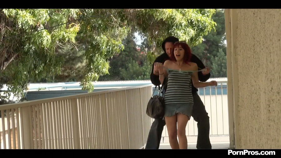 Some public fuck bandit appeared suddenly around the corner and ripped green blouse off her! - XXXonXXX - Pic 11