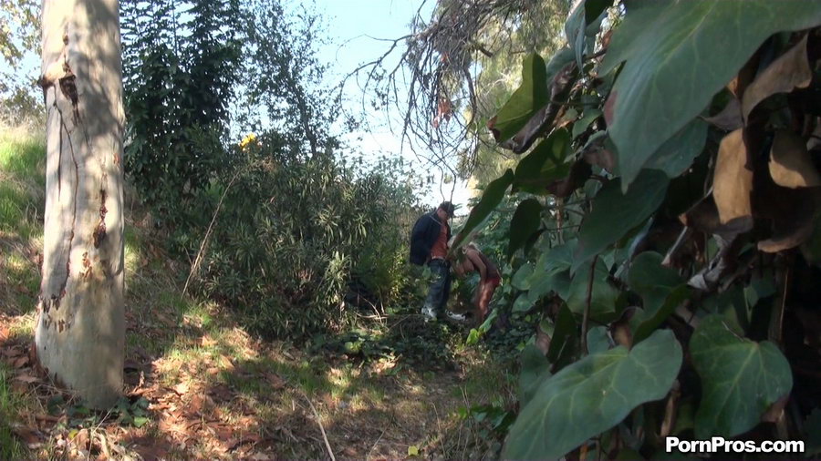 Massaged actively fat point-headed blonde in some green sex in public bush - XXXonXXX - Pic 5