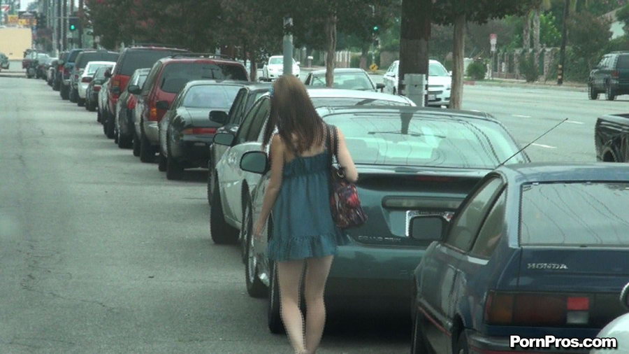 Public Parking Lot - Showed her nude in public thongs on the parking lot. Picture 2.
