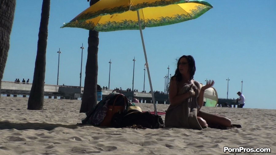 Lying on the beach, her solitude was disturbed by some public nudity guy - XXXonXXX - Pic 15