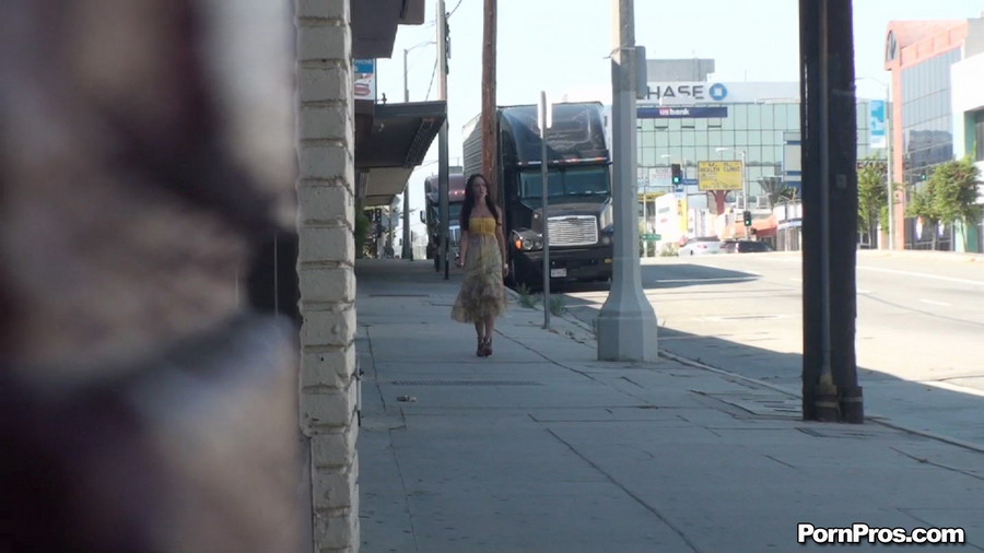 Picking up her summer dress after being undressed by some sex in public ruffian - XXXonXXX - Pic 1