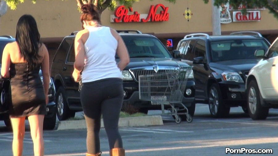 Moved dress off one brunette and tossed down the public sex leg-wear of another - XXXonXXX - Pic 2