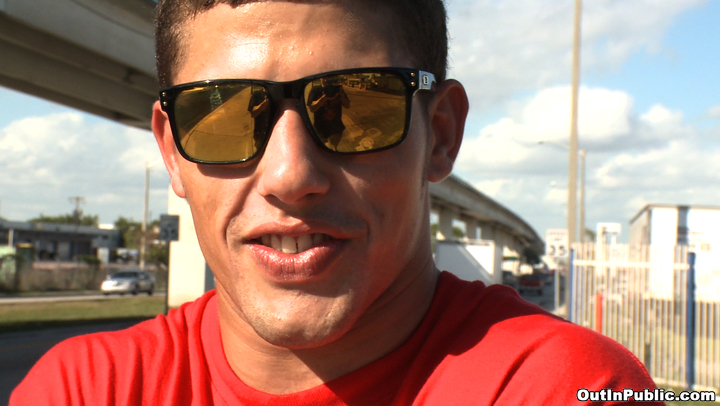 That truck driver in red T-shirt has really powerful gay dick! - XXXonXXX - Pic 1