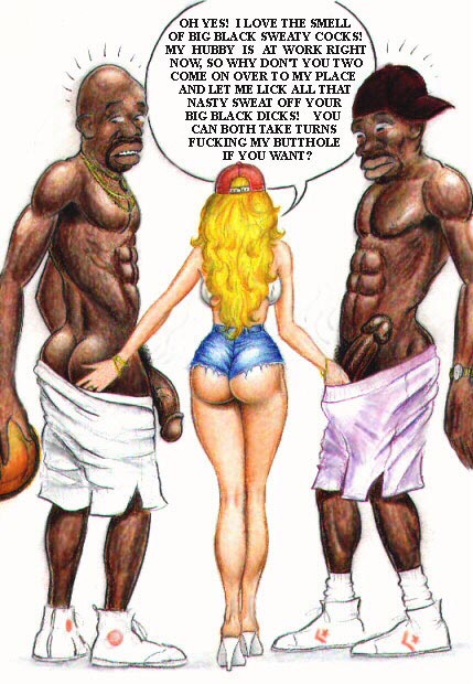 Interracial toon porn pics of nasty blonde with apple - Picture 2