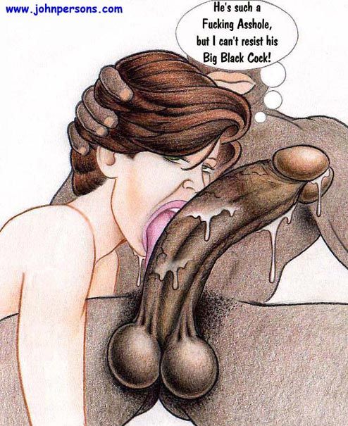 Apple butt toon brunette willingly sucking black dong - Picture 3