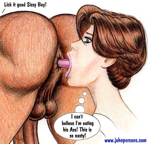 Male Cartoon Sissy Porn - Slutty she male sissy cant resist licking and sucking black ...