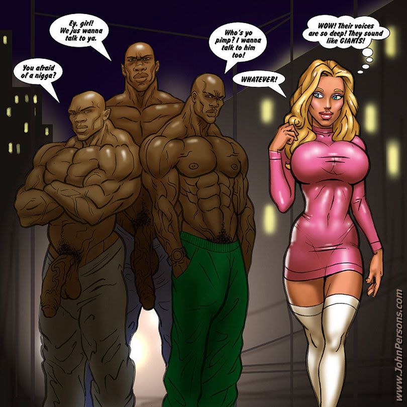 Cartoon Fucking Video Bodybuilders - White sexy chick happy to get sexually harassed by horny big black ...