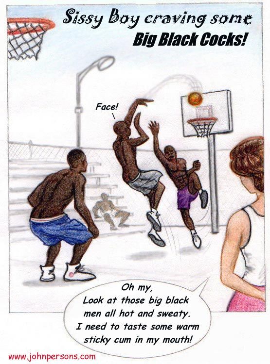 Black basketball jocks make white chick suck on his huge ...