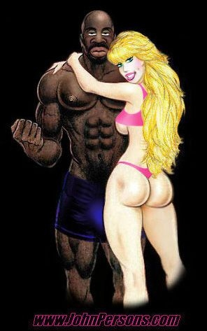 Cartoon blonde hottie with huge juggs giving a head - Picture 2