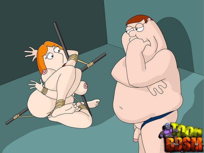 Fat horny toon dude tied up his busty - Silver Cartoon ...