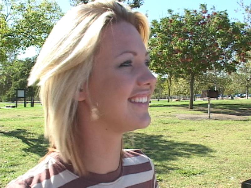 Blonde hottie riding thick black stick pass - XXX Dessert - Picture 1