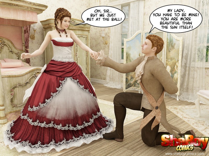 Victorian Cartoon Porn - Vintage princess undresses herself infront of a noble man ...