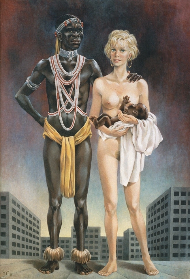 White chick living with a black wild tribal - Cartoon Sex - Picture 1