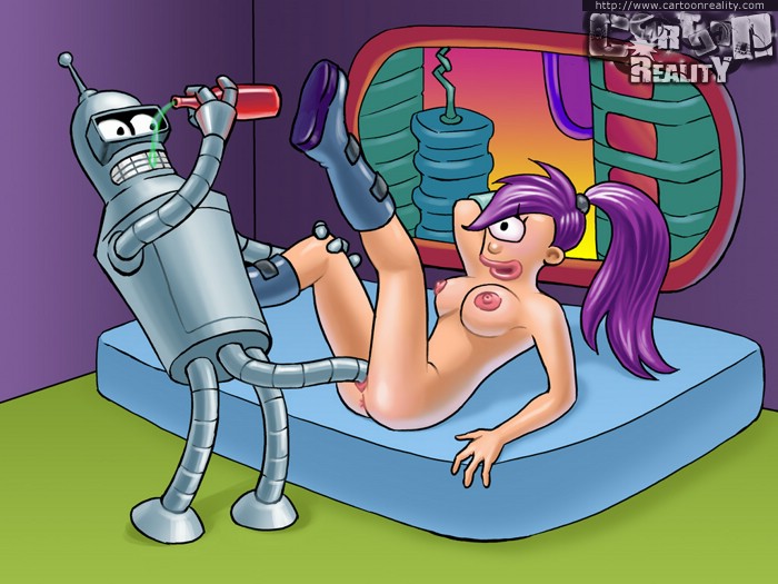 Horny Bender drilling Leela's snatch with his - Cartoon Sex - Picture 2