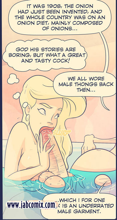 See this cool adult comics where sexy blonde sucks - Picture 1