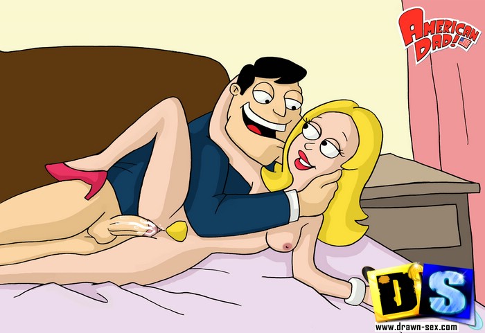 700px x 481px - Nasty sex hungry toon American Dad bangs his wife whenever he wants.