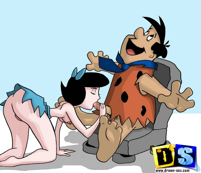 Horny Fred Flintstone get his cock served by his wife - Picture 1